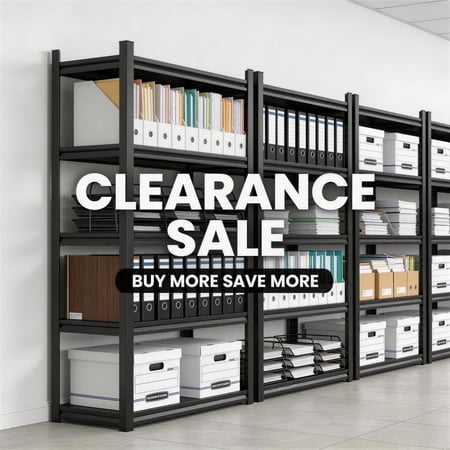 Clearance! 5 Tier 72"H 48"W 24"D Heavy Duty Garage Shelving, Dual Columns Adjustable Thickened Waterproof for Warehouse Factory Garage Storage