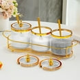 thumbnail image 1 of under $5 Usloyux Acrylic Condiment Spice Jars and Box with Lids, Spoons, Tray - 3 Pack, Clear Plastic Canisters, Seasoning Box Set for Salt, Paprika, Sugar - Kitchen Storage, 1 of 6