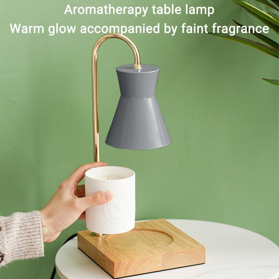 under $5 Usloyux Candle Warmer for Scented Candles Wax Melter Melts Warmer Lamp with Light Power A-Djustable Frosted Metal Body for Home Decoration