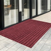 Clearance under $5 Usloyux Door Mat, Heavy Duty Large Doormats Entrance Welcome Mat, Easy Clean Waterproof Non Slip Door Mat, Durable Rubber Doormat, Low Profile Doormat Rugs for Patio, Garage