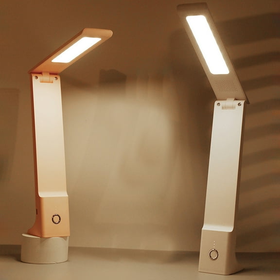 under $5 Usloyux LED Desk Lamp, Cordless Lamp, Rechargeable Reading Lamp with Adjustable Arm, Foldable Eye Caring Table Light for Home Office Study