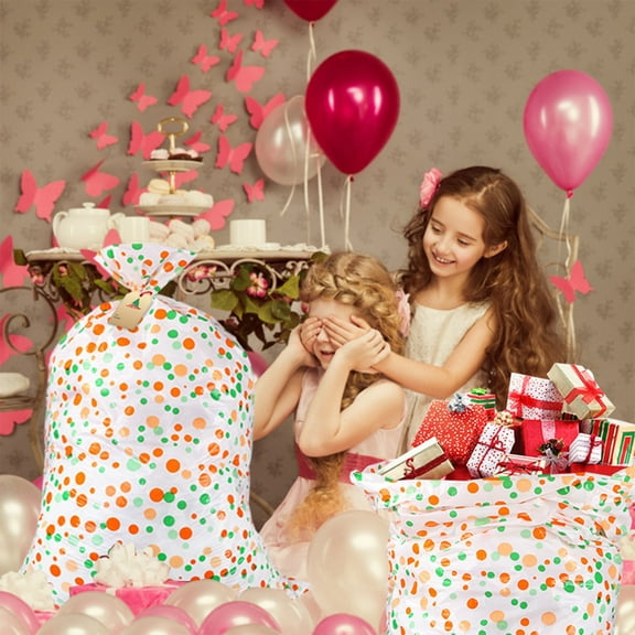 under $5 Usloyux Large Gift Bags Oversized Plastic Storage Bags 56"x 36" for Huge Big Gifts Presents Wrapping Kids Bicycle Bike Goodie Bags, Birthday, Party, Parents Baby Shower