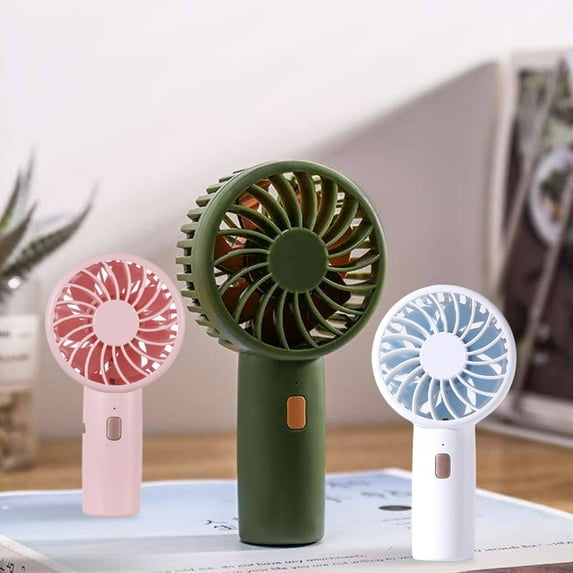 under $5 Usloyux Portable Handheld Fan USB Rechargeable Battery Operated Cute Design Cooling Makeup Fans Lightweight Mini Speed Adjustable Ultra Quiet Pocket Fan for Camping