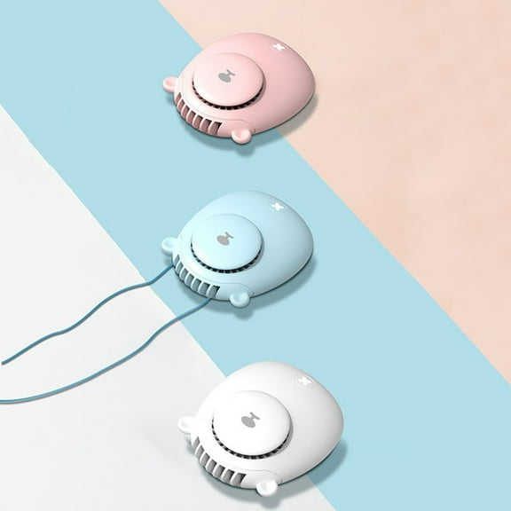 under $5 Usloyux Portable Neck Fan USB Rechargeable Battery Operated Cute Design Mini Lightweight Ultra Quiet Pocket Fan Wearable Hand-Free Powerful Airflow Fans for Camping