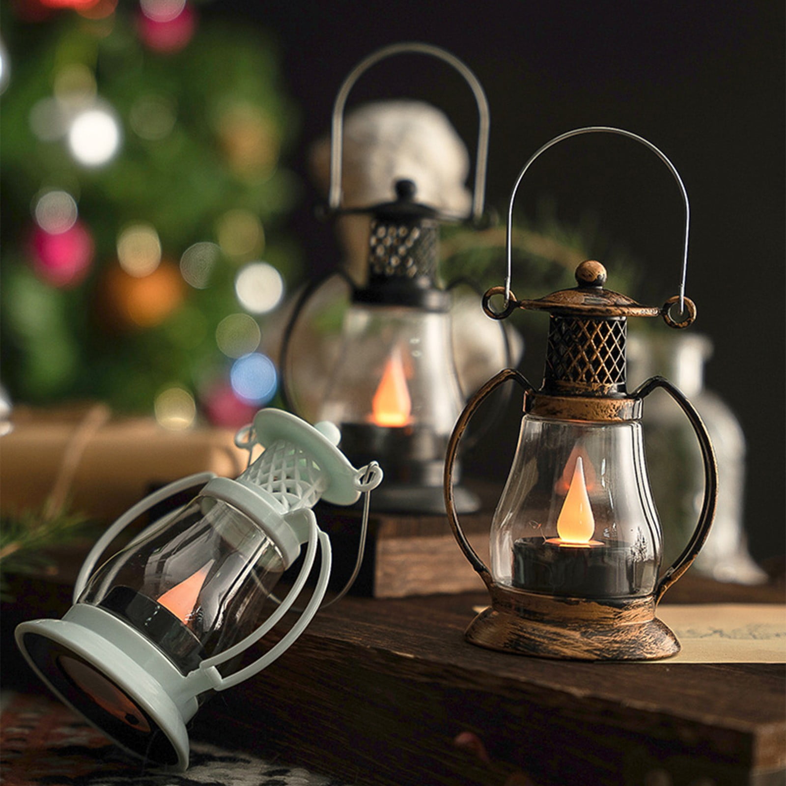 Clearance under $5 Usloyux Vintage Lantern LED Decorative, Electric