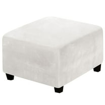 Clearance Under 5$ Velvet Pouffe Cover, Fenull Square Ottoman Ottoman Slipcover Square Footstool Protector Storage Stool Ottoman Stretch with Elastic Bottom Feature Real Velvet Plush Fabric