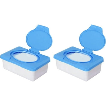 Clearance Under 5$ Wet Wipes Box, Dienrx Wipes Dispenser Wipe Holder with Buckle Lid for Baby Adult Refillable Wipe Container with Sealing Design Non Slip