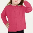 thumbnail image 1 of Winter Baby Girls and Boys Warm Jackets Crewneck Cardigan Solid Cotton Long Sleeve Button Sweater Uniform Sweaters For Little Girls, 1 of 8