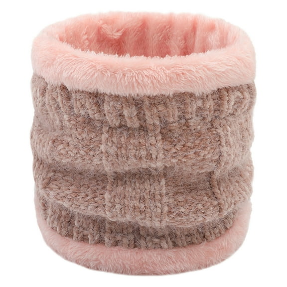 Winter Scarf With Warmth And Plush Same Gender Design Protection High Neck Thick Yarn Single Circle Solid Color And Neck Cover