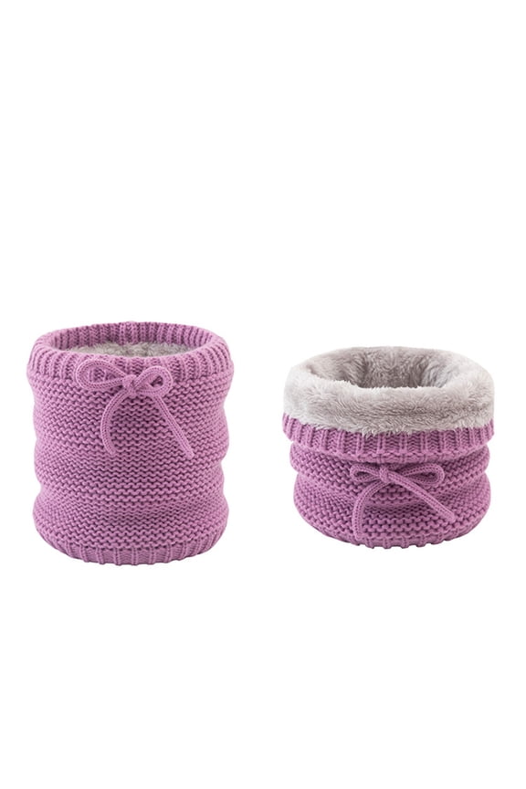 Women's Winter Scarf With Warmth And Plush Protection High Neck Thick Yarn Single Circle Solid Color And Neck Cover
