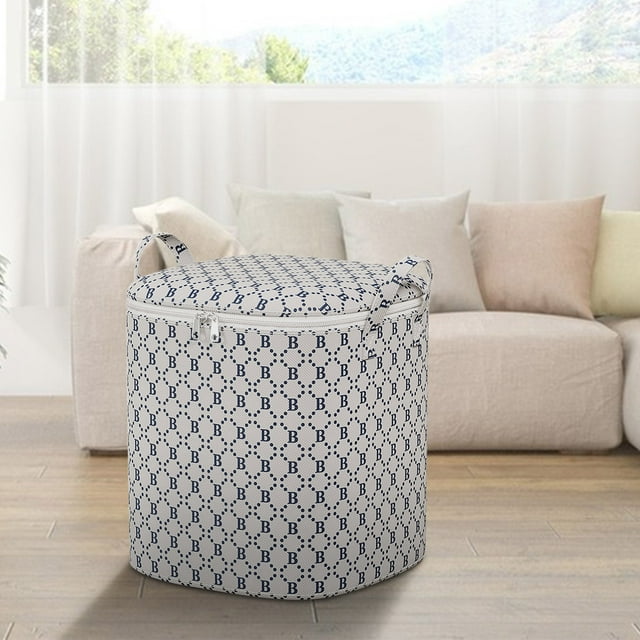 Clearance Under $5!Yyuenw Canvas Storage Basket with Lid,Large Laundry Hamper with Handles-Collapsible Storage Bin for Kids Room,Nersury Hamper,Toy Storage