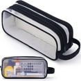 thumbnail image 1 of Clearance Under $5!Yyuenw Clear Grid Mesh Pencil Case,Clearly Visible Grid Pencil Pouch, Multifunction Pencil Pouch Transparent Makeup Bag for Teen Student College Business Travel Office Adult, 1 of 5