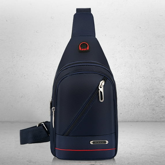 Clearance Under $5!Yyuenw Crossbody Sling Bag for Men Women, Small Crossbody Sling Backpack Sling Chest Bag with USB Charger Hole, Theft Design Chest Pouch Shoulder Pack for Outdoor Walking Travel