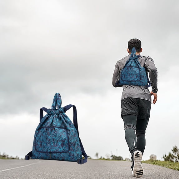 Clearance Under $5!Yyuenw Drawstring Backpack Common Drawstring Bag, Large Capacity Dry-Wet Separation Travel Sports Backpack, Foldable Drawstring Backpack for Travel