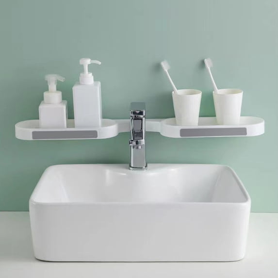 Clearance Under $5!Yyuenw Foldable Corner Shower Caddy, No Drilling Self Adhesive Shower Organizer, Wall Mounted Bath Shelf, Shower Storage Rack for Bathroom, Kitchen, Living Room