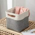thumbnail image 1 of Clearance Under $5!Yyuenw Large Storage Baskets with Handles, Fabric Storage Cubes Baskets, Decorative Linen Closet Baskets with Handles for Organizing, Shelf, Toys, Clothes, Home, Office, Nursery, 1 of 5