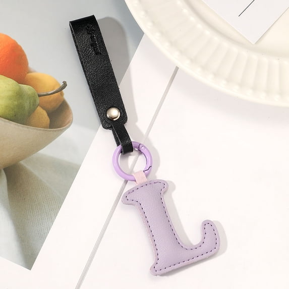 Clearance Under $5!Yyuenw New Leather Letter A-Z Keychain for Women Men Multiple Colors Purse Handbags Alphabet Initial Letter Car Key Ring Novelty Key Chain