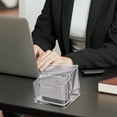 thumbnail image 1 of Clearance Under $5!Yyuenw Plastic Card Holder for Desk 2 Tier 2 Slots, Clear Business Name Card Display Stand, Desk Accessory Business Name Card Organizer, 1 of 5