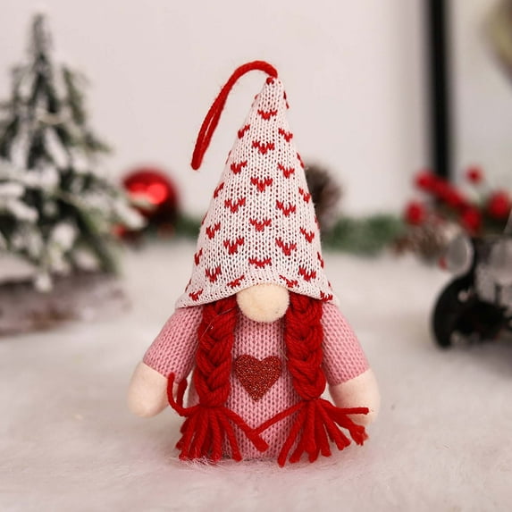 Under $5!Yyuenw Valentine Gnomes Decorations for Home Lovers With Light Emitting Forest Man Doll Faceless Doll Valentine's Day Shopping Window Decoration Valentines Day Gifts for Her