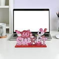 thumbnail image 1 of Clearance Under $5!Yyuenw Valentine's Day Decorations, Love Sign, Happy Valentines Day Be Mine Table Centerpieces, Glitter Pink and Red Love Hearts Holiday Wooden Signs for Home Party, 1 of 5