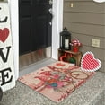 thumbnail image 1 of Clearance Under $5!Yyuenw Valentines Day Door Mat, Valentines Welcome Mats Outdoor for Front Door, Valentine Love Hearts Gifts Non Slip Doormat Indoor Entryway Floor Rug for Outside Home Decor 17"x24", 1 of 5
