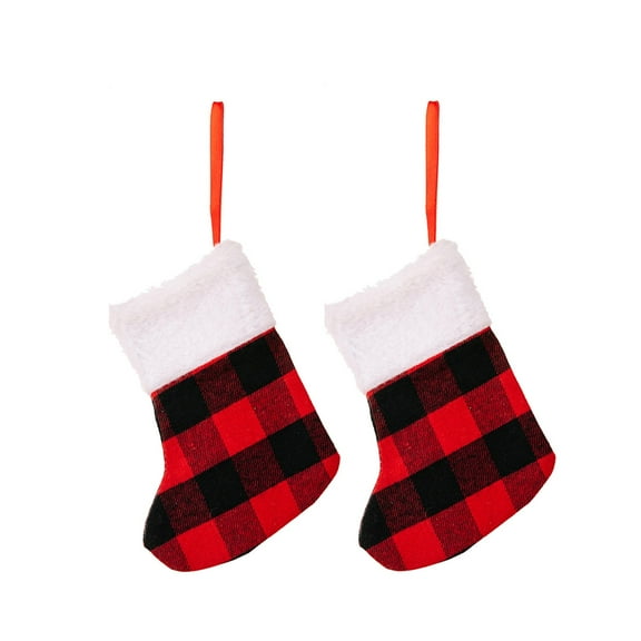Clearance Under $5 christmas decor shop, Hwkond 2PC Christmas Gift Christmas Stocking Christmas Decorations Ornaments Candy Bag christmas decorations indoor