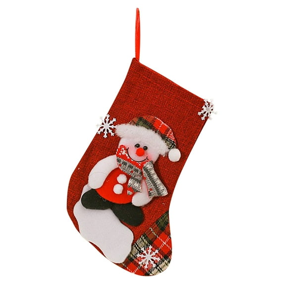 Clearance Under $5 christmas decor shop, Hwkond Candy Bag Christmas Gift Christmas Tree Decoration Stockings Christmas Snowman Decoration christmas decorations indoor