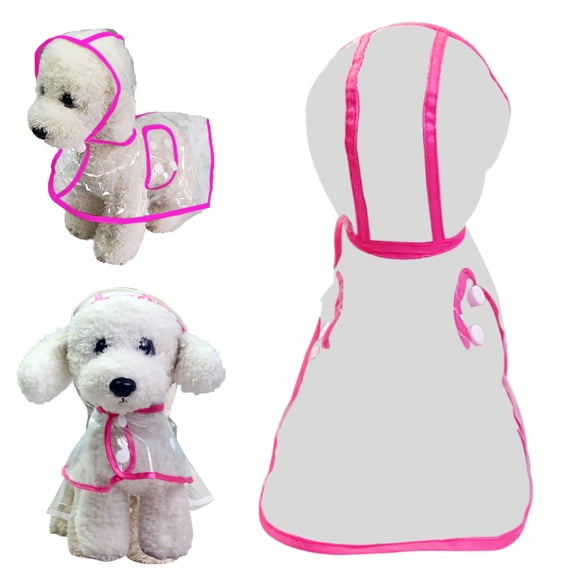 kladzum Dog Raincoat Transparent Raincoat Dog Raincoat Spring and Summer Teddy Small Dog Puppy Raincoat Coat Transparent Pet Dog Rainwear Clothes for Small Dogs Cats