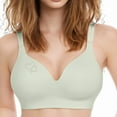 thumbnail image 1 of purcolt Women's Seamless Wirefree Everyday Bras V Neck Full Coverage T-Shirt Bralettes Comfortable Wireless Push Up Bras No Underwire, 1 of 7