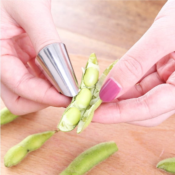 Clearance $5 under Peelers for Kitchen maho Hand Guard Inger Protector Stainless Steel Kitchen Slicing Cutter Iron Nail Cover