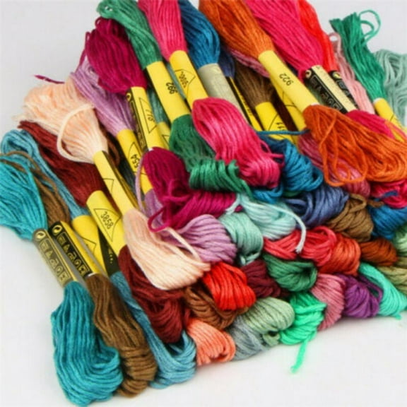 Clearance 50 Multi Color DIY Sewing Skeins Cotton Cross Floss Stitch Thread Embroidery