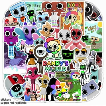 💥Clearance！50 Pcs Dandy's World Stickers, Cute Dandy's Stickers for Laptop and Water Bottle, Girl Phone, Bike, Skateboard, Children's Teens Gift