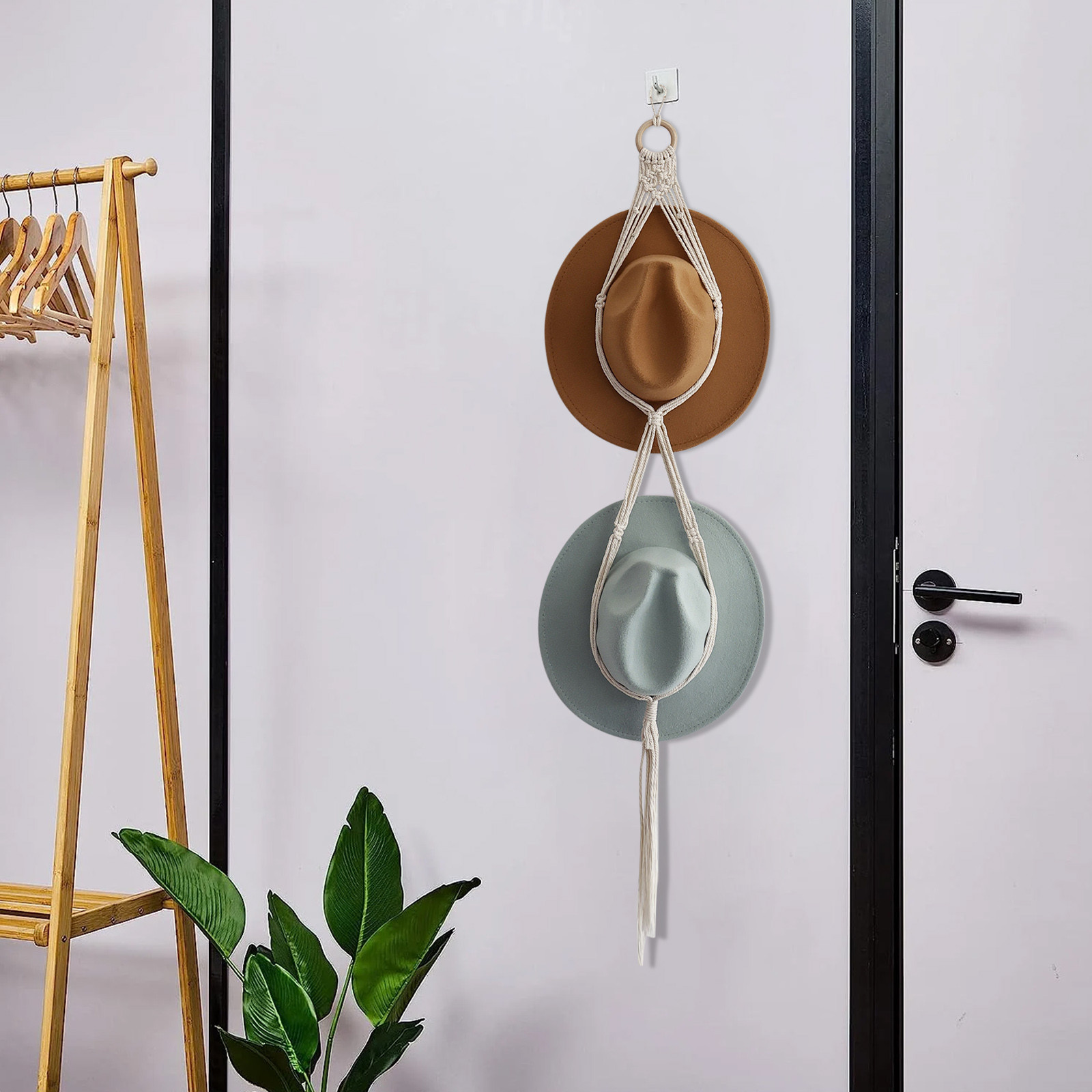 Clearance 50% ZKCCNUK Storage Handwoven Decorative Boho Hat Rack For ...