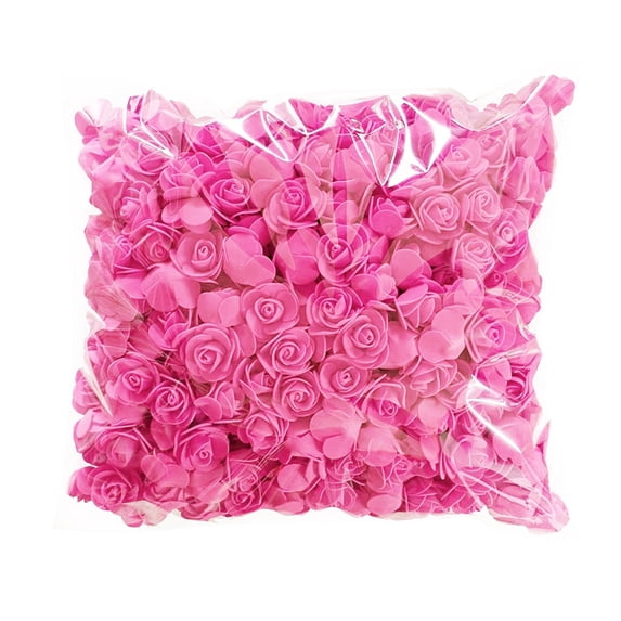 Clearance! 50pcs Elegant Foam Roses 3.5cm PE Foam Rose Artificial Flowers Home Decoration Garland Wedding Valentine's Day DIY Gifts Pink