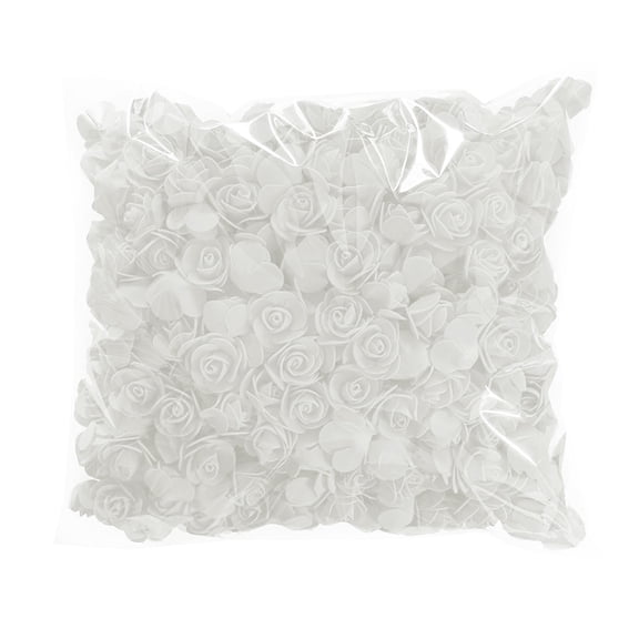 Clearance! 50pcs Elegant Foam Roses 3.5cm PE Foam Rose Artificial Flowers Home Decoration Garland Wedding Valentine's Day DIY Gifts White