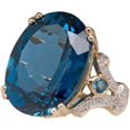 thumbnail image 1 of Clearance under $5Huge Diamond Ring Bridal Shiny Cubic Zircon Ring Jewelry Gift For Women,Blue,12 Durability and professional Durability and professional6, 1 of 5