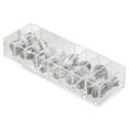 thumbnail image 1 of Clearance Under $6.04! 1PC Clear Desk Organizer Box, 8-Compartment Storage Container with Lid, Cable Management Tray with 10 Ties, for Office Supplies & Jewelry, PS Plastic, Clear, 11x4.1x2.2in, 1 of 9