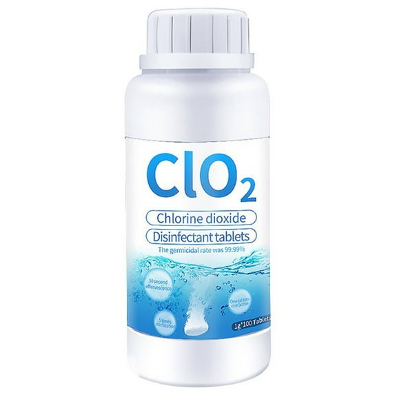 Clearance Under $6, 1 Bottle Cleaning Tablets (100 Pcs), High-Efficiency Effervescent Cleaner, Odorless Powder Tablets for Water Purification and Surface Cleaning, for Outdoor Use, One Size(White)