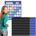 thumbnail image 1 of Clearance Under $6.19 Classroom Monthly Calendar Pocket Chart, Heavy-Duty Nylon Wall Hanging Organizer for 2.75 x 2.75 Cards, Homeschool and Classroom Must-Have, 1 of 4