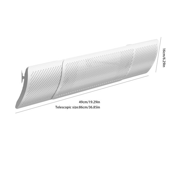 Clearance Under $6.29! 1PC Retractable Air Conditioner Deflector, Adjustable Wind Direction Shield with Anti-Baffle Design, PP+PS+PVC, for Home & Office, (49-86x16cm, White)