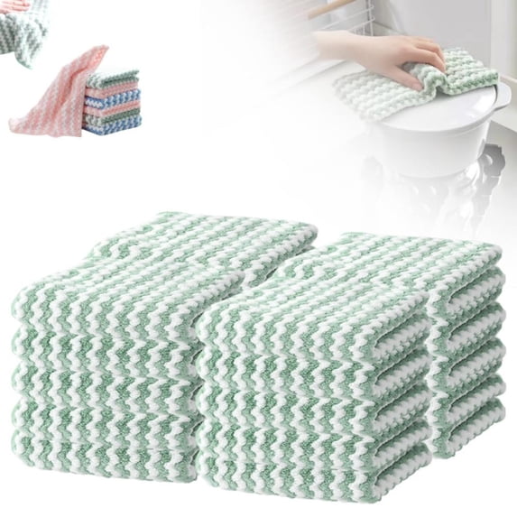 Clearance Under $6.36! Microfiber Cleaning Cloth Set 20-Pack, Super Absorbent Kitchen Dish Towels for Washing and Drying, Reusable Washable Dish Cloths