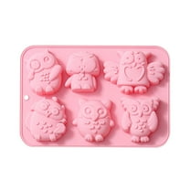 Clearance! 6 Even Different Owl Baking Tools Chocolate Silicone Flip Candy Cake