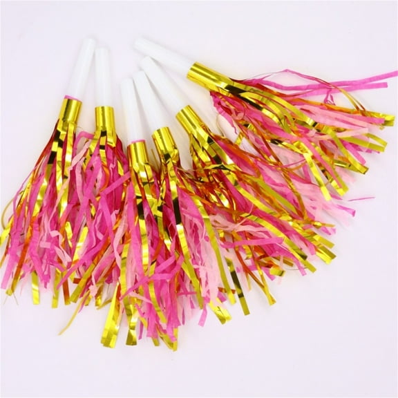 Clearance! 6PC New Tassel Blowing Dragon Whistle Birthday Cheering Horn Birthday Festive Atmosphere Arrangement