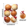 thumbnail image 1 of OAVQHLG3B 6Pcs Christmas Ball Ornaments 8cm Colorful Gingerbread Man Foam Christmas Ball Set Christmas Tree Pendant, 1 of 8