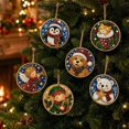 thumbnail image 1 of Clearance! 6Pcs Christmas Wooden Ornaments, Pearl Diamond Art Kit for Adults DIY Hanging Christmas Ornaments with Pearls, Special-Shaped Gems & Jute Twine, Holiday Craft for Tree & Window Decor (#7), 1 of 8