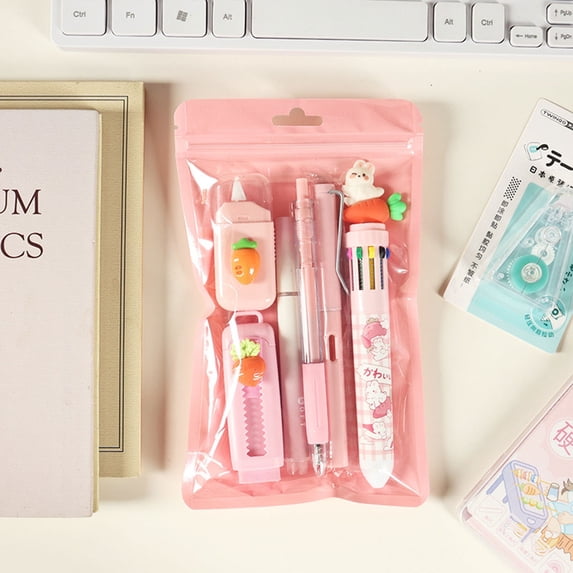 Clearance! 6Pcs High Beauty Cartoon Panda Stationery Set D Pen And Pencil Set Desk Set