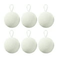 thumbnail image 1 of Clearance! 6Pcs White Christmas Ball Ornaments Glitter Sequin Foam Balls Shatterproof Xmas Pearl Hanging Balls Christmas Tree Decorations for Wedding Party Holiday Decorations, 1 of 4