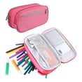 thumbnail image 1 of Clearance Under $7, 1 Pack Large Capacity Pencil Case, Expandable Pen Pouch with Initial Patch, Aesthetic Canvas Organizer for Office & Art Supplies, cloth, One Size(PK1), 1 of 9
