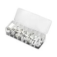 thumbnail image 1 of Clearance Under $7.14! 1PC Clear Desk Organizer Box, 8-Compartment Storage Container with Lid, Cable Management Tray with 10 Ties, for Office Supplies & Jewelry, PS Plastic, Clear, 11x4.1x2.2in, 1 of 9