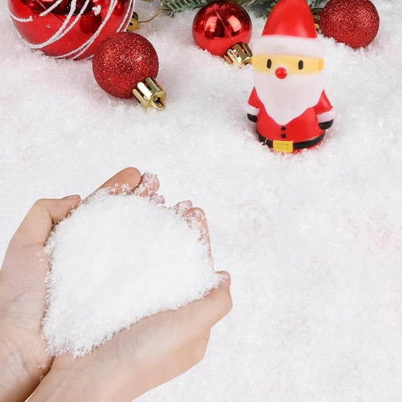 Clearance 7.7oz Christmas White Coarse Snow Powder Snow Scene Decorations And Realistic Snowflake Props